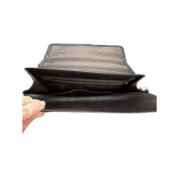 "KENNETH COLE NEW YORK" VTG Leather Briefcase Dk. Brown/Black Messenger Bag - Picture 15 of 16